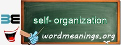 WordMeaning blackboard for self-organization